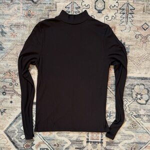Madewell Dark Brown Mock Neck Top